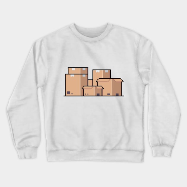 Box Pixel Crewneck Sweatshirt by Taufik Ramadhan